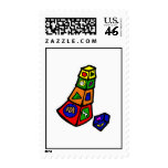 blocks stacked postage