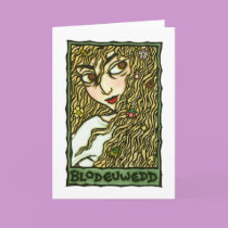 Blodeuwedd Greeting Card by ThaliaTook Blodeuwedd Greeting Card