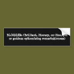 BLOGGER Bumper Sticker (Black) bumper stickers