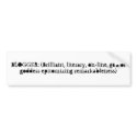 Blogger Bumper Sticker (White) bumper stickers