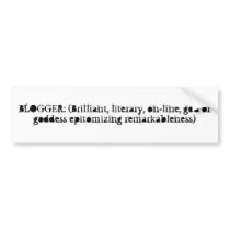 Blogger Bumper Sticker (White) bumper stickers