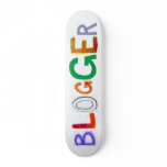 Blogger fun colorful art words blog blogging skate deck