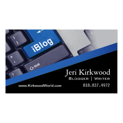 Blogger Journalist News Writer WordPress Blog Business Cards (front side)