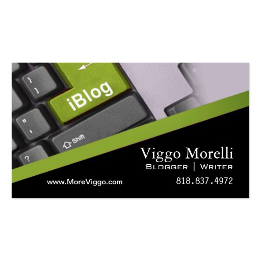 Blogger Writer Editor Internet WordPress Blog Business Card Templates
