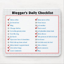 Blogger's Daily Checklist Mouse Pads
