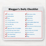 Blogger's Daily Checklist Mouse Pads