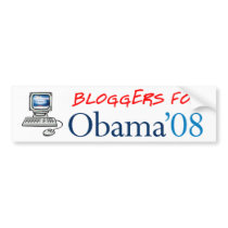 Bloggers for Obama Bumper Sticker bumper stickers by democrattotheend Bloggers for Obama Bumper Sticker bumper stickers