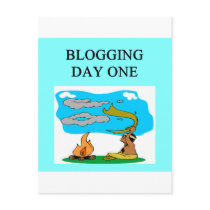 BLOGGING JOKE FOR BLOGGERS postcards