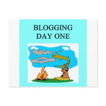BLOGGING JOKE FOR BLOGGERS postcards