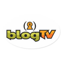 blogTV Oval Sticker stickers