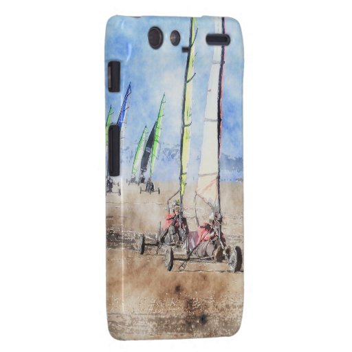 Blokart Racers on the Beach Motorola Droid RAZR Cover