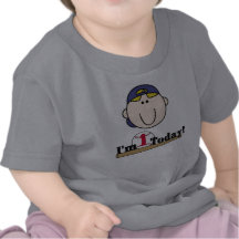 Blond Baseball First Birthday Tee Shirt