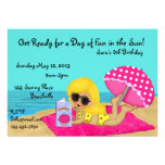 Blond Beach Party Custom Invitation