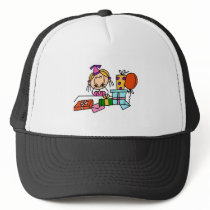 Blond Birthday Girl With Gifts T-shirts and Gifts hats