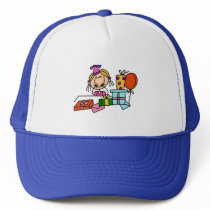 Blond Birthday Girl With Gifts T-shirts and Gifts hats