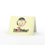 Blond Boy Baseball 3rd Birthday Cards