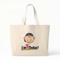 Blond Boy Baseball 5th Birthday bags