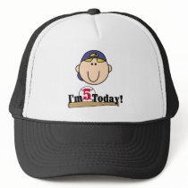 Blond Boy Baseball 5th Birthday hats by kids_birthdays Blond Boy Baseball 5th Birthday hats