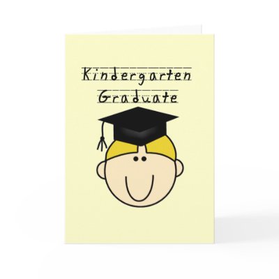Blond Boy Kindergarten Graduate Tshirts Card by kindergarten_grad