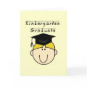 Blond Boy Kindergarten Graduate Tshirts cards