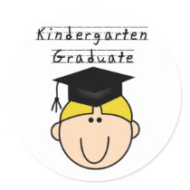 Blond Boy Kindergarten Graduate Tshirts stickers