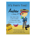 Blond Boy Pirate Birthday Party Invitation