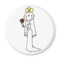 Blond Bride Roses Magnet