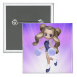 Blond Cheerleader Button