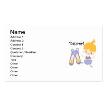 Blond Dancer Business Card Templates