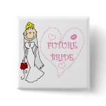 Blond Future Bride T-shirts and Gifts buttons