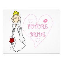 Blond Future Bride T-shirts and Gifts Invites