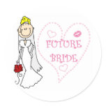 Blond Future Bride T-shirts and Gifts Sticker