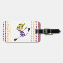 Blond Girl Gymnast Luggage Tag