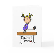 Blond Girl Gymnast on Beam Tshirts and Gifts Cards