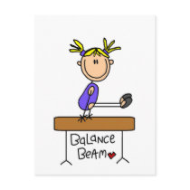 Blond Girl Gymnast on Beam Tshirts and Gifts postcards by stick_figures Blond Girl Gymnast on Beam Tshirts and Gifts postcards