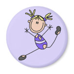 Blond Girl Gymnast Tshirts and Gifts magnets