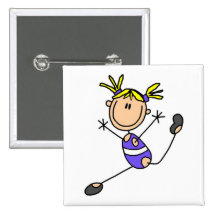 Blond Girl Gymnast Tshirts and Gifts Pins