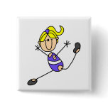 Blond Girl Gymnastics T-shirts and Gifts Pinback Button