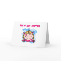 Blond Girl New Big Sister Greeting Cards