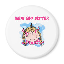 Blond Girl New Big Sister Magnets