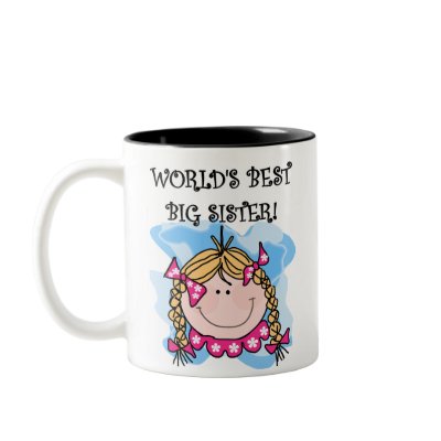 Blond Girl World's Best Big Sister Coffee Mug by familymembers