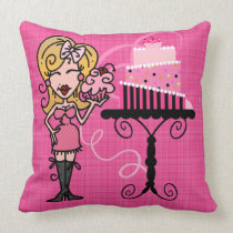 Blond Haired Baker Pillow pillows