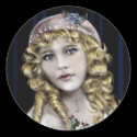 Blond Head  Victorian Girl stickers