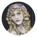 Blond Head Victorian Girl stickers by DeepRedTiger Blond Head Victorian Girl stickers