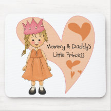 Blond Mommy and Daddy's Princess Mouse Pad
