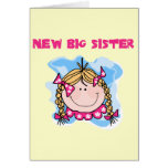 Blond New Big Sister Tshirts and Gifts Greeting Card