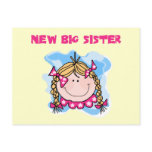 Blond New Big Sister Tshirts and Gifts Postcard