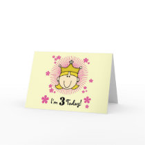 Blond Princess 3rd Birthday Tshirts & Gifts Card