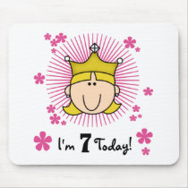 Blond Princess 7th Birthday mousepads