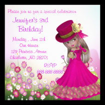 Blond Princess Birthday Girls Invitation invitations